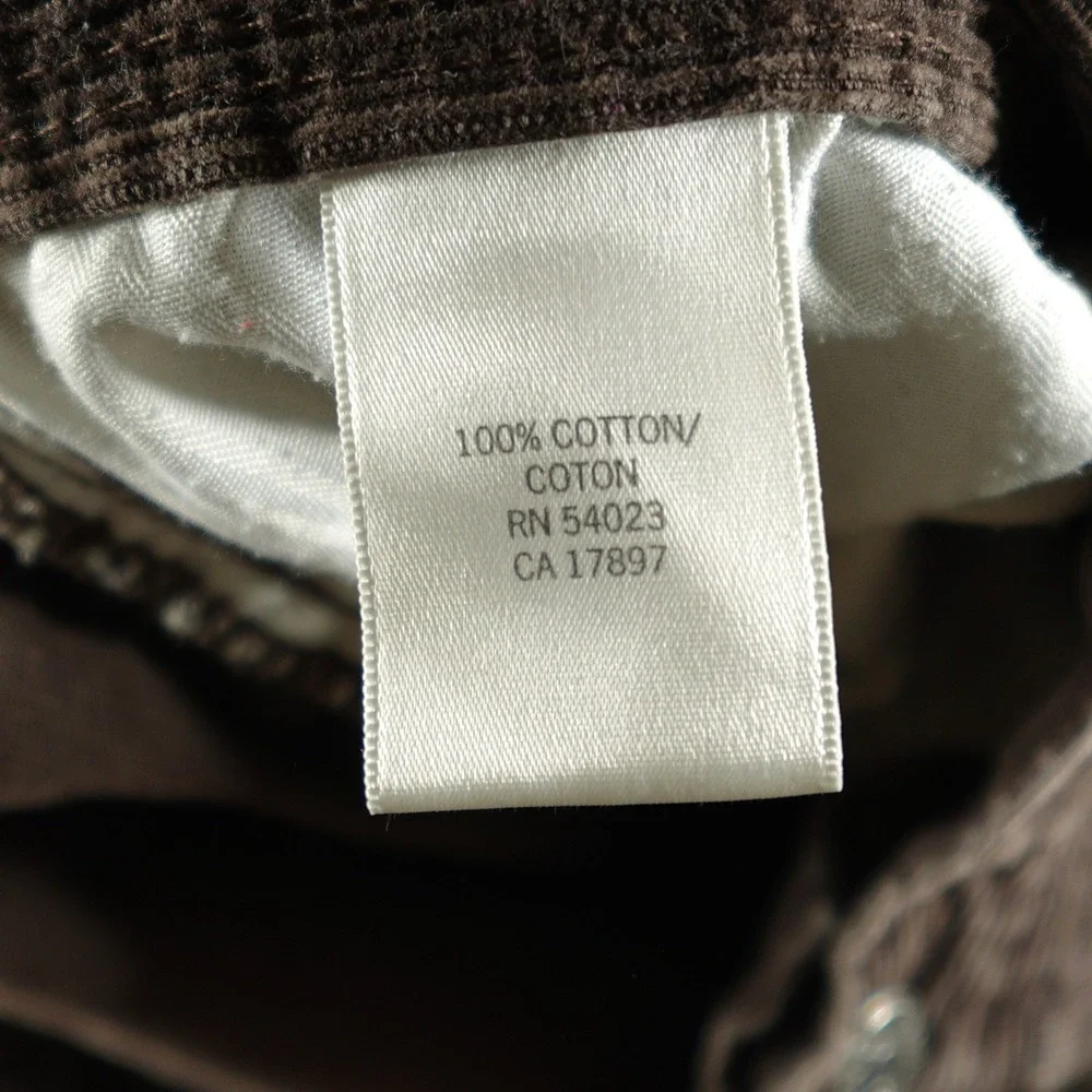 Banana Republic Corduroy Pants Mens 36x30 Brown Straight‎ Leg 100% Cotton Casual